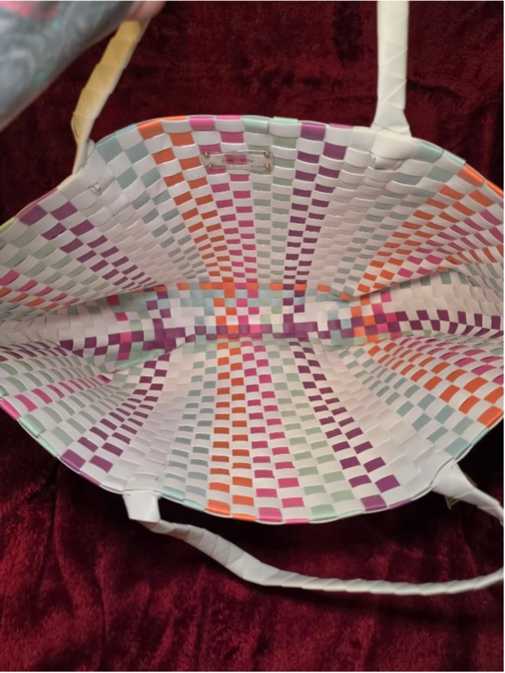 Kate Spade Large Tote Bag White Multi-color